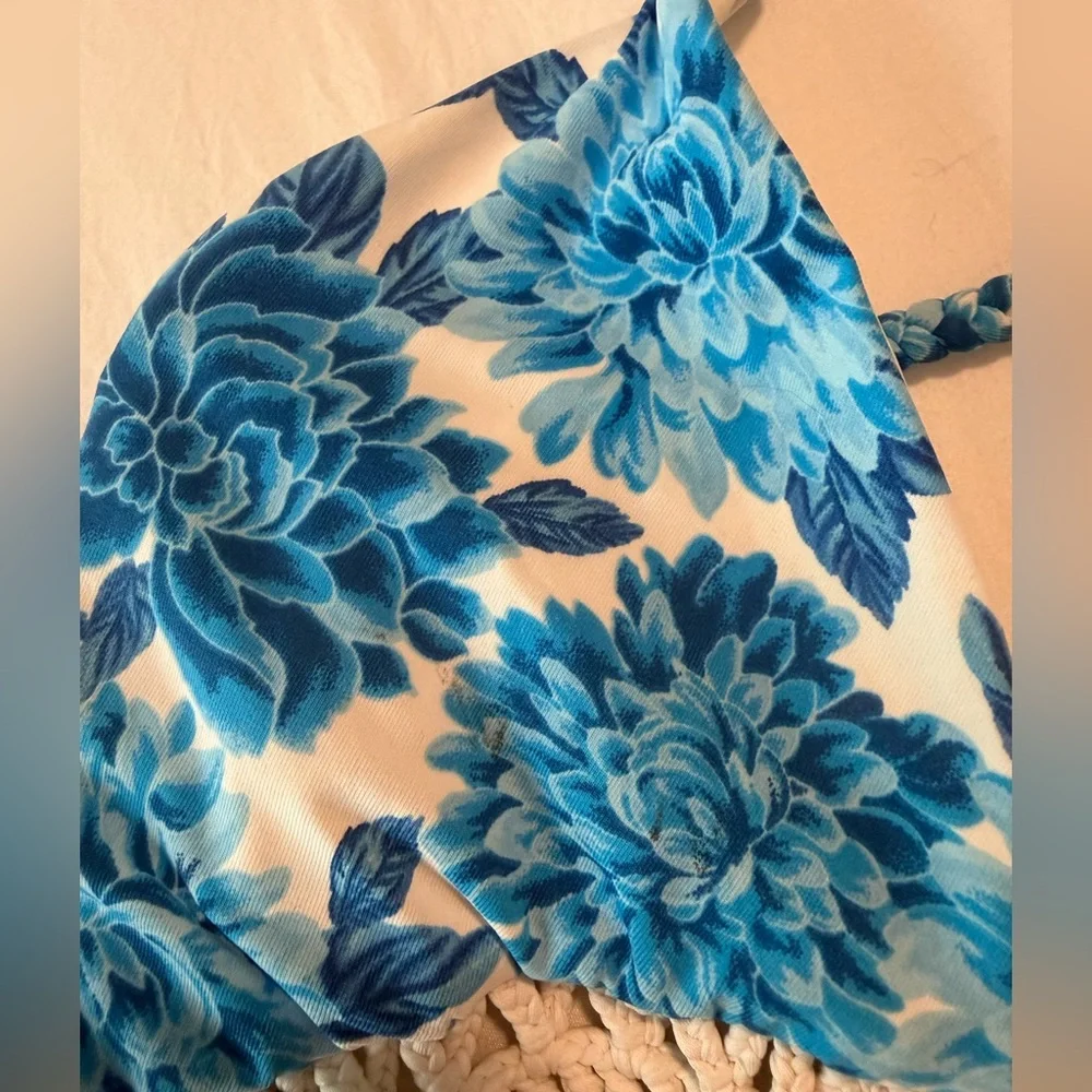 Frankie's Bikinis blue one piece swimsuit Size S